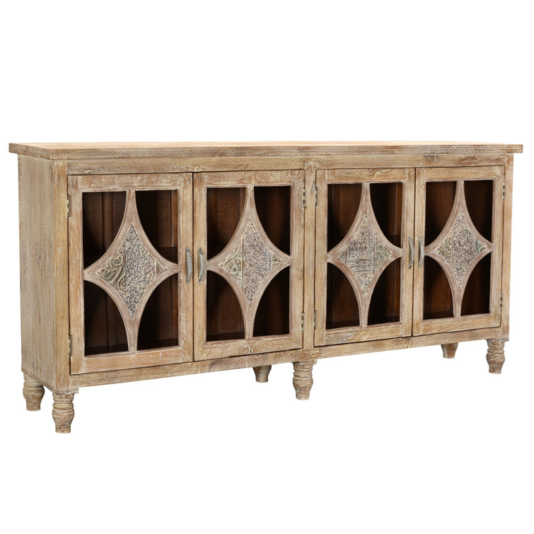 Astoria Grand Ziya 89'' Wide Mango Solid Wood Buffet Table Wayfair